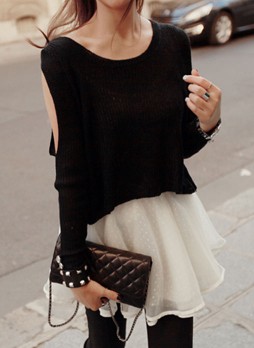 Two-Piece Knitted Lace Dress